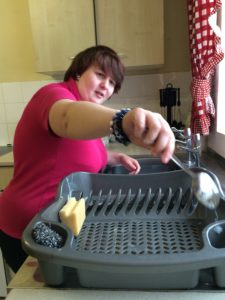 Tilly washing up